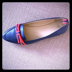 Talbots Grosgrain Ribbon Pointed Toe Flats NEW